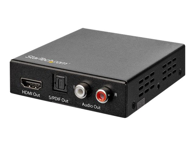 StarTech.com Extractor de Audio HDMI - 4K de 60Hz - Separador de Audio HDMI - HDR - con Audio Óptico Toslink - con Audio RCA Doble - Extractor de señal de audio HDMI - negro