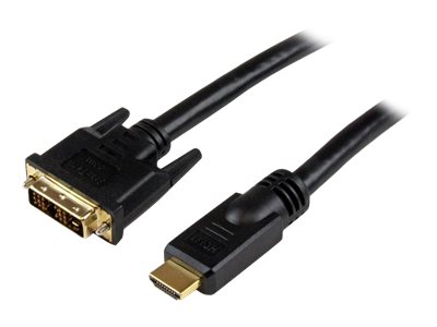 StarTech.com Cable HDMI a DVI 10m - DVI-D Macho - HDMI Macho - Adaptador - Negro - Cable de vídeo - HDMI (M) a DVI-D (M) - 10 m - blindado - negro