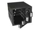 StarTech.com Backplane de 4 Bahías de Disco de 3,5 Pulgadas SATA para 3 Bahías de 5,25 Pulgadas con Intercambio en Caliente sin Bandeja - Bastidor transportable de almacenamiento con ventilador refrigerante