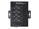 StarTech.com Adaptador Industrial USB a 4 Puertos Serie DB9 RS232 RS422 RS485 con Protección ESD de 15kV - Cable Conversor USB a Serial - Adaptador serie - USB 2.0 - RS-232/422/485 x 4 + USB 2.0 x 1 - negro