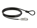 StarTech.com Seguro para Ordenador Portátil - Cable de 1,8 metros Candado con Combinación de 4 Dígitos para Ordenador Portátil - Bloqueo de cable de seguridad - negro y plata - 1.8 m - para P/N: DK30C2DPEP, DK30C2DPEPUE, DK30C2DPPD, DK30C2DPPDUE, DK31C3HDPD, DK31C3HDPDUE