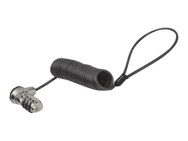 StarTech.com Cable de Seguridad con Combinación para Ordenador Portátil - Cable Auto Enrrollable de 1.8m - con Combinación de 3 Dígitos - Bloqueo de cable de seguridad - 1.8 m