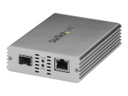 StarTech.com Conversor de Medios Ethernet de Fibra Óptica de 10Gb con Ranura SFP+ Abierta - Conversor de Medios de Fibra a Cobre 10GBASE-T - Conversor de soportes de fibra - 10 GigE - 10GBase-LR, 10GBase-SR, 10GBase-T - RJ-45 / SFP+