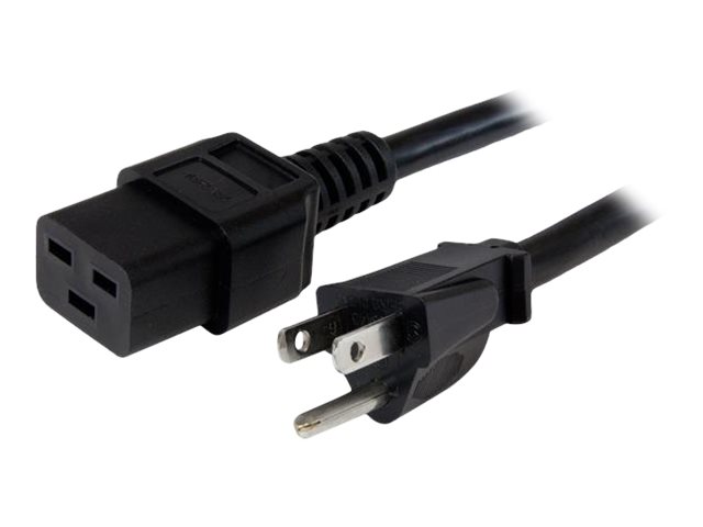 StarTech.com Cable de 91cm NEMA 5-15P a C19 de servicio pesado de 2,5mm&sup2; para alimentación de ordenadores - Cable de alimentación - IEC 60320 C19 a NEMA 5-15 (M) - CA 110 V - 0.9 m - negro