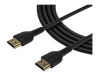 StarTech.com Cable de 2m HDMI de Alta Velocidad con Ethernet Premium - de 4K a 60Hz - de Servicio Pesado - Premium HDMI 2.0 (RDHMM2MP) - Alta velocidad Premium HDMI con cable Ethernet - HDMI (M) a HDMI (M) - 2 m - negro - para P/N: TB3DKM2HDL