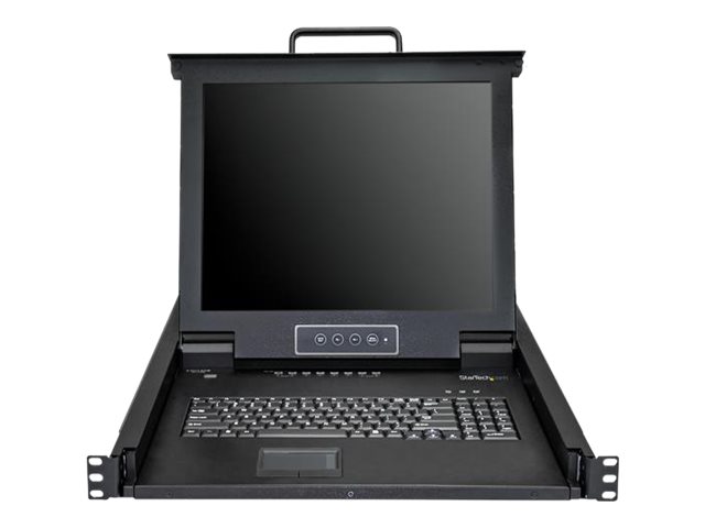 StarTech.com Consola para Armario Rack con KVM de 8 Puertos VGA y Pantalla de 17 Pulgadas - 1U - Consola KVM con conmutador KVM - 8 puertos - PS/2, USB - 17" - montaje en bastidor - 1280 x 1024 @ 60 Hz - 250 cd/m² - 1000:1 - 5 ms - VGA - negro - 1U