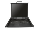 StarTech.com Consola para Armario Rack con KVM de 8 Puertos VGA y Pantalla LCD de 19 Pulgadas - 1U - Consola KVM con conmutador KVM - 8 puertos - PS/2, USB - US - 19" - montaje en bastidor - 1280 x 1024 - 250 cd/m² - 1000:1 - VGA - negro - 1U
