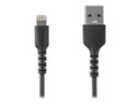 StarTech.com Cable Resistente USB-A a Lightning de 1 m Negro - Cable USB Tipo A a Lightning con Fibra de Aramida - MFi (RUSBCLTMM1MB) - Cable Lightning - USB (M) recto a Lightning (M) recto - 1 m - doble blindado - negro - para Apple iPad/iPhone/iPod (Lightning)