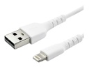 StarTech.com Cable Resistente USB-A a Lightning de 2 m Blanco - Cable USB Tipo A a Lightning con Fibra de Aramida - MFi (RUSBCLTMM2M) - Cable Lightning - USB (M) recto a Lightning (M) recto - 2 m - doble blindado - blanco - para Apple iPad/iPhone/iPod (Lightning)
