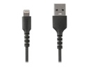 StarTech.com Cable Resistente USB-A a Lightning de 2 m Negro - Cable USB Tipo A a Lightning con Fibra de Aramida - MFi (RUSBCLTMM2MB) - Cable Lightning - USB (M) recto a Lightning (M) recto - 2 m - doble blindado - negro - para Apple iPad/iPhone/iPod (Lightning)