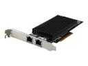StarTech.com Tarjeta de Red PCI Express con 2 Puertos de 10Gb - 10GBASE-T y NBASE-T - 2x RJ45 - Ethernet - Adaptador de red - PCIe 2.0 x8 - 10Gb Ethernet x 2 - negro