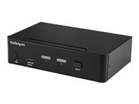 StarTech.com Switch Conmutador KVM DisplayPort de 2 Puertos - 4K 60Hz - Switch KVM DisplayPort 1.2 - Conmutador KVM / audio / USB - 2 x KVM / audio / USB - sobremesa - Conforme a la TAA