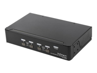 StarTech.com Switch Conmutador KVM de 4 Puertos DisplayPort de 4K 60Hz - KVM de 4 Puertos DP - Conmutador KVM / audio - 4 x KVM / audio - 1 usuario local - sobremesa - CA 100 - 240 V