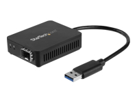 StarTech.com Adaptador Conversor USB 3.0 a SFP Abierto Transceiver USB - Adaptador de red - USB 3.0 - 1000Base-LX/1000Base-SX x 1 - negro