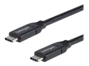 StarTech.com Cable de 2m USB-C a USB-C con capacidad para Entrega de Alimentación de 5A - USB TipoC - Cable de Carga USBC - USB 2.0 - Cable USB - USB-C (M) recto a USB-C (M) recto - Thunderbolt 3 / USB 2.0 / USB 3.0 / USB 3.1 - 5 A - 2 m - negro