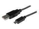 StarTech.com Cable Adaptador de 15cm USB A Macho a Micro USB B Slim Macho para Teléfono Móvil y Tablets de Carga y Datos - Cable USB - Micro-USB tipo B (M) a USB (M) - USB 2.0 - 15 cm - negro - para P/N: CMDPHD2HD, DPMDPHD2HD, ST4CU424, ST4CU424EU, ST4CU424UK, ST8CU824, USBAUBSCHM