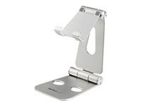 StarTech.com Base para Móvil y Tablet - Aluminio - Plegable - Soporte Ajustable para Tablet - Soporte Multidispositivo - Base de sobremesa para teléfono móvil, tableta - hasta 13" - plata