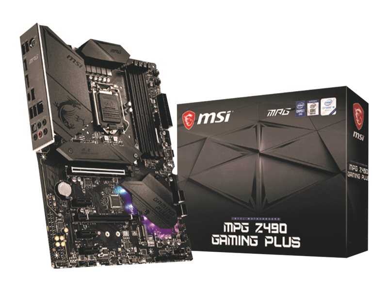 MSI MPG Z490 GAMING PLUS - Placa base - ATX - Socket LGA1200 - Z490 - USB-C Gen2, USB-C Gen1, USB 3.2 Gen 1, USB 3.2 Gen 2 - 2.5 Gigabit LAN - Tarjeta gráfica (CPU necesaria) - HD Audio (8-canales)