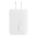 Belkin - Adaptador de corriente - 18 vatios - 3.6 A (USB-C) - en el cable: Lightning - blanco