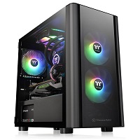 Thermaltake V Series V150 TG - Torre - micro ATX - sin fuente de alimentación (PS/2) - negro - USB/Audio