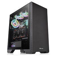 Thermaltake S300 TG - Torre - ATX - sin fuente de alimentación (PS/2) - negro - USB/Audio