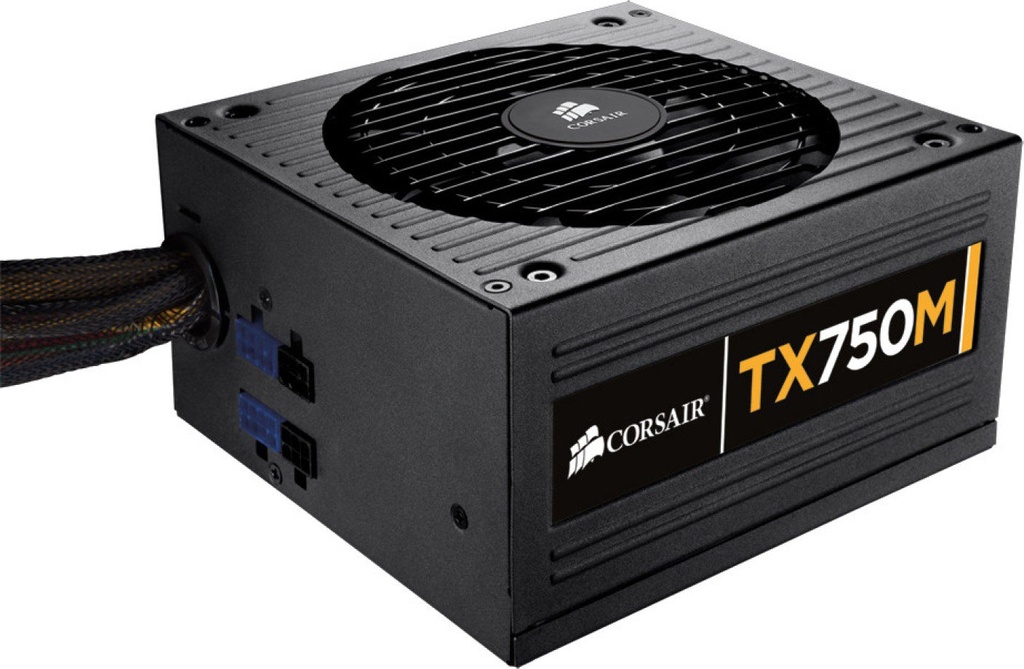 CORSAIR TX-M Series TX750M - Power supply (internal) - ATX12V 2.4/ EPS12V 2.92 - 80 PLUS Gold - AC 100-240 V - 750 Watt - active PFC - North America