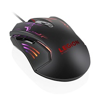 Lenovo Legion M200 RGB Gaming Mouse - Ratón - diestro y zurdo - óptico - 5 botones - cableado - USB - negro - para IdeaPad 330-14; IdeaPad Slim 7 14ARE05; V14 IGL; Yoga AIO 7 27; Yoga Slim 7 Pro 14