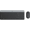 Logitech MK295 Silent - Juego de teclado y ratón - inalámbrico - 2.4 GHz - grafito