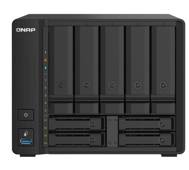TS-932PX-4G-US-/QNAP TS-932PX 5 (+4) Bay 64-bit NAS with Hardware Encryption, Quad Core 1.7GHz, 4GB RAM, 2 x 10GbE(SFP+) LAN ,2 x 2.5GbE (2.5G/1G) LAN
