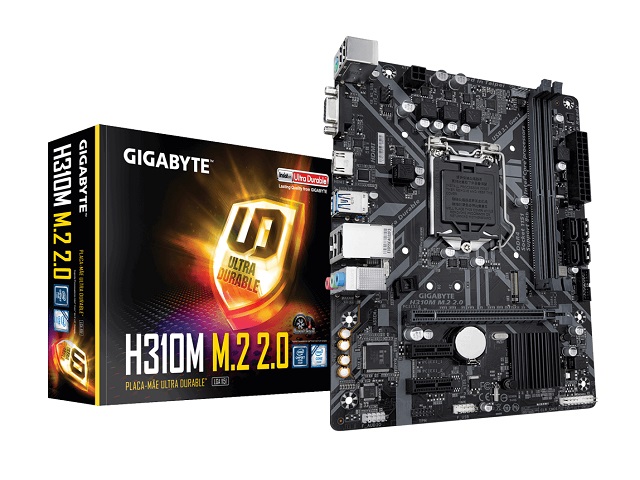 Gigabyte H310M M.2 - 1.0 - placa base - micro ATX - LGA1151 Socket - H310 - USB 3.1 Gen 1 - Gigabit LAN - Tarjeta gráfica (CPU necesaria) - HD Audio (8-canales)