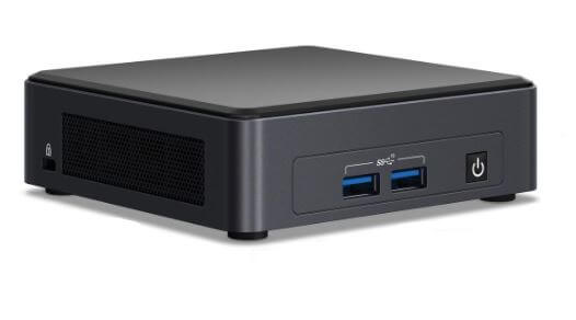 Intel NUC11TNKi7 - PC barebone - Core i7 - DDR4 SODIMM - Slim-Chassis US Cord
