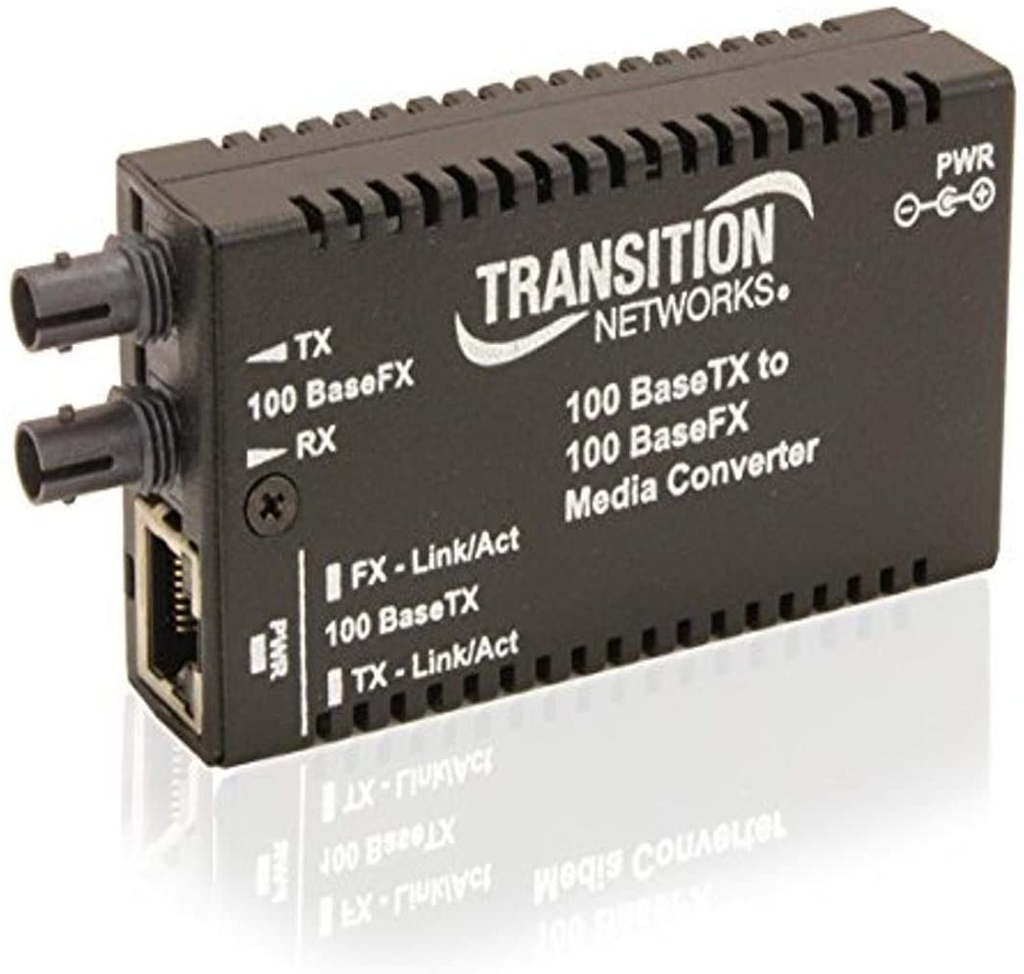 M/E-TX-FX-01(SC) - TRANSITION CONVERTIDOR DE MEDIO 100BASE-T (RJ45) TO 100BASE-FX