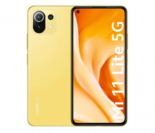 Xiaomi Mi 11 Lite - Smartphone - 5G - Android - 128 GB - Citrus Yellow - Touch - US