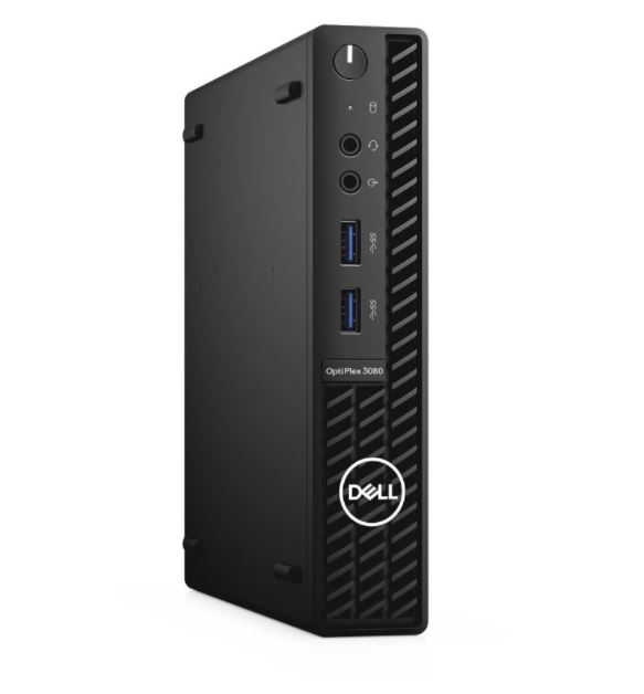 Dell OptiPlex 3080 - Micro - Core i5 10500T / 2.3 GHz - RAM 8 GB - SSD 256 GB - Class 35 - UHD Graphics 630 - GigE - Win 10 Pro 64 bits - monitor: ninguno - negro - BTS - con 3 años de Hardware Service with Onsite