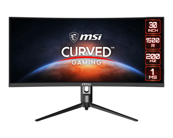 MSI Optix MAG301CR2 - LED-backlit LCD monitor - Curved Screen - 29.5" - 2560 x 1080 - VA - DisplayPort / HDMI / USB-C - Gray
