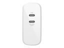 Belkin Dual GaN - Cargador de pared - 68 vatios - 3 A - Fast Charge, PD - 2 conectores de salida (USB-C) - blanco