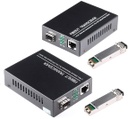 B08LDJ44XF-Un par de 1.25G/s Bidi Gigabit monomodo Fibra Ethernet Media Converter con 2PCS Bidi SFP LC Transceptor Módulo Incluido, 10/100/1000Base-Tx a 1000Base-SX SMF RJ45 a SFP Ranura hasta 30KM