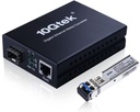 B0719HS31P-Convertidor de medios de fibra Gigabit LC monomodo (SFP LX Transceptor incluido), hasta 20KM, 10/100/1000Base-Tx a 1000Base-LX