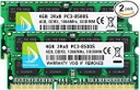 DUOMEIQI 8 GB Kit (2 x 4 GB) 2RX8 PC3-8500 PC3-8500S DDR3 1066MHz SODIMM CL7 204 Pin 1.5v no ECC memoria RAM para portátil módulos compatibles con Intel AMD y Mac