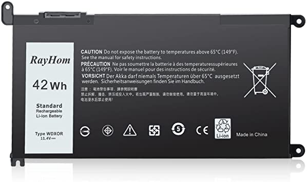 WDX0R - Batería para portátil Dell Inspiron - 42 Wh. Celdas: 4 celdas. Voltaje: 11,4 V.