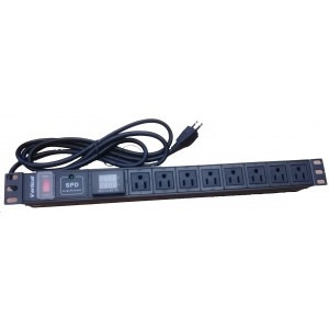 993 PDU.20140711-008A-LANTEK PDU protector voltaje 8 tomas indic voltaje 15A 3xProteccion