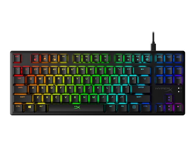 HyperX Alloy Origins - Teclado - backlit - USB - EE. UU. - interruptor: HyperX Aqua