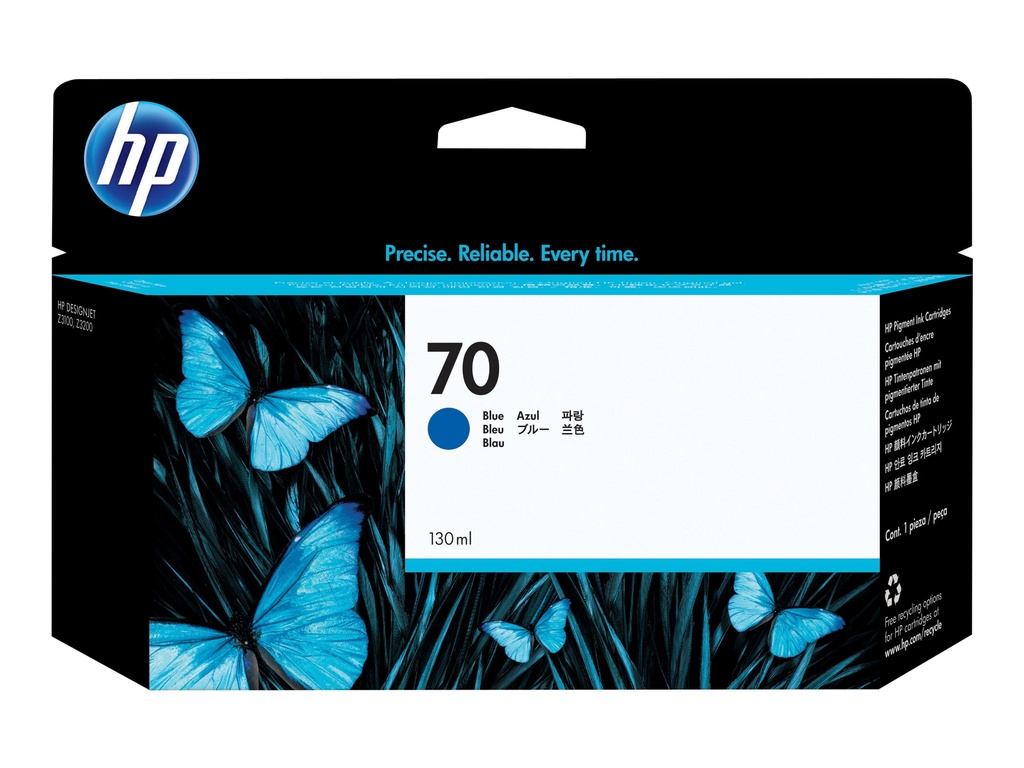HP 70 - 130 ml - azul - original - DesignJet - cartucho de tinta - para DesignJet Z3100, Z3100 GP, Z3100ps GP, Z3200, Z3200ps