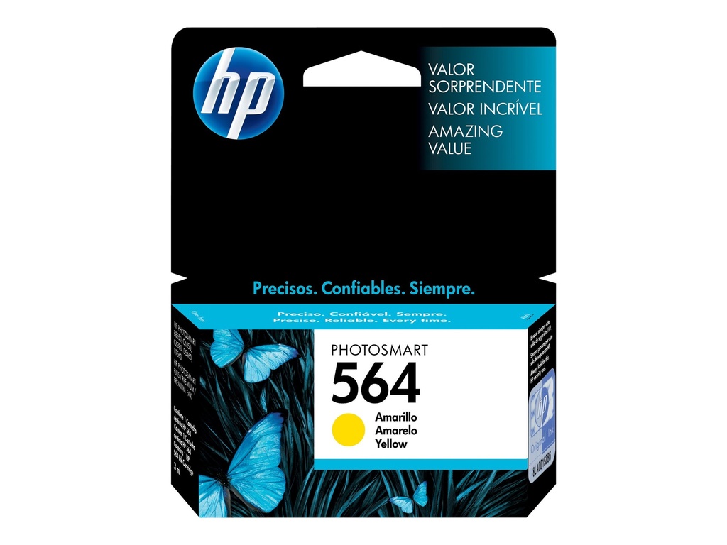 HP 564 - 3 ml - amarillo - original - cartucho de tinta - para Deskjet 35XX; Photosmart 55XX, 55XX B111, 65XX B211, 75XX, 75XX C311, B110, Wireless B110