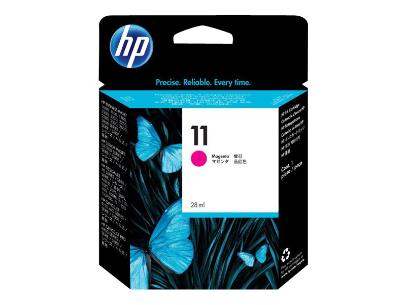 HP 11 - 28 ml - magenta - original - cartucho de tinta - para Business Inkjet 1000, 1100, 1200, 2300, 2800; DesignJet 11X, 70; Officejet Pro K850