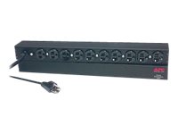 APC Basic Rack-Mount PDU - Unidad de distribución de alimentación (montaje en bastidor) - CA 120 V - 2.4 kW - input: NEMA 5-20 - conectores de salida: 10 (NEMA 5-20) - 1U - 19" - 3.7 m - negro - para P/N: AR109SH4, SCL400RMJ1U, SCL500RMI1UC, SCL500RMI1UNC, SMTL1000RMI2UC, SMTL750RMI2UC