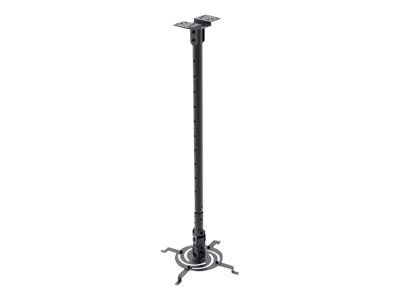 Klip Xtreme KPM-610B - Kit de montaje (pies, montaje en techo inclinado/giratorio) para proyector - acero - negro - se puede instalar en el techo