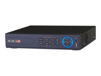 Provision-Isr - NVR-16400 - Unidad independiente de DVR - 16 Canales - En red - 16CH Over Network - CVBS (Spot), HDMI, VGA - H.264 Video Decoding - 16CH 720P Real-Time - 2 USB 2.0 Port - 20 Users Online - 1-25/30FPS@CIF - No incluye disco duro - 1 SATA (hasta 4TB) - 100 Mbps (RJ-45) - TCP/IP, DHCP, DDNS, NTP, SMTP, P2P