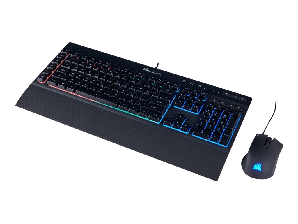CORSAIR Gaming K55 + HARPOON RGB Combo - Teclado - backlit - USB - EE. UU.