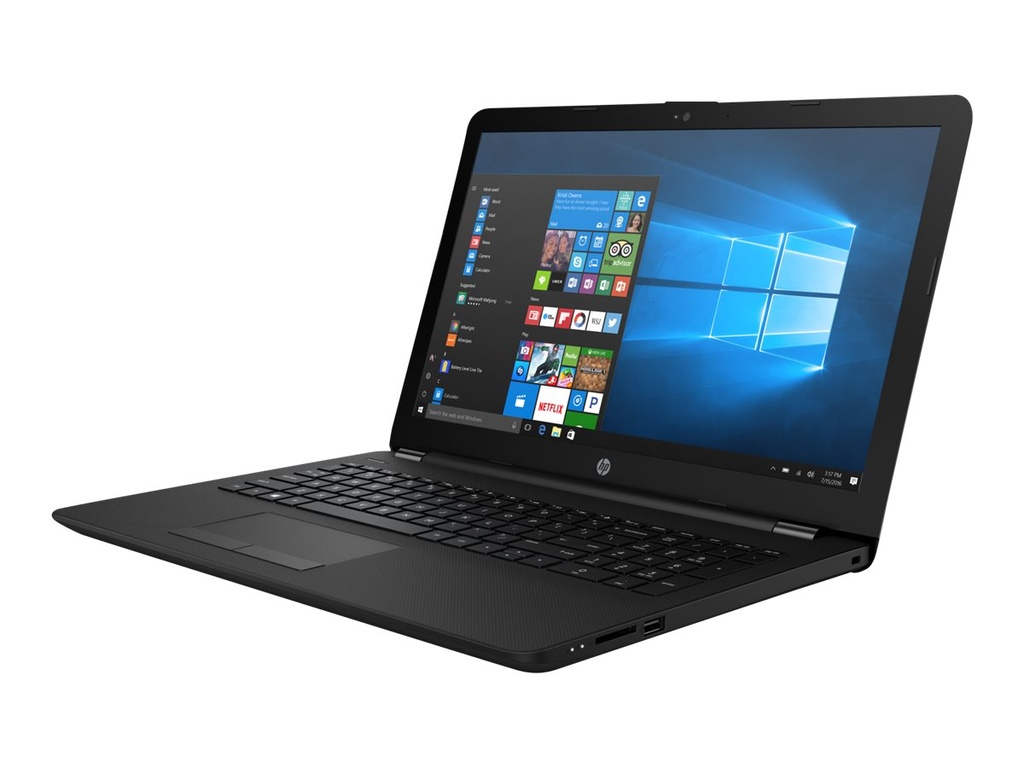HP 15-bs041la - Core i5 7200U / 2.5 GHz - Win 10 Home 64 bit - 4 GB RAM - 1 TB HDD - grabadora de DVD - 15.6" 1366 x 768 (HD) - HD Graphics 620 - negro azabache, patrón de textura de tejido - kbd: Latinoamérica